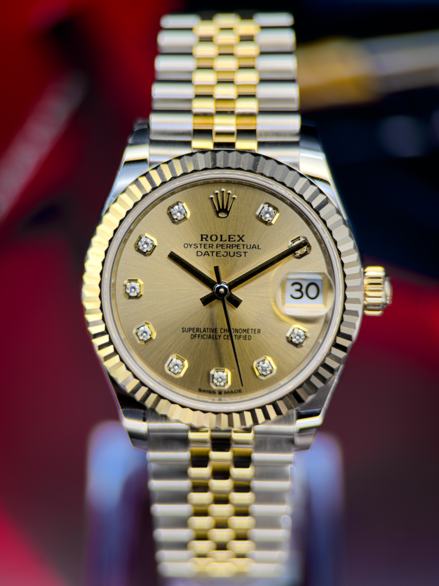 Rolex Datejust 278273, wijzerplaat goud