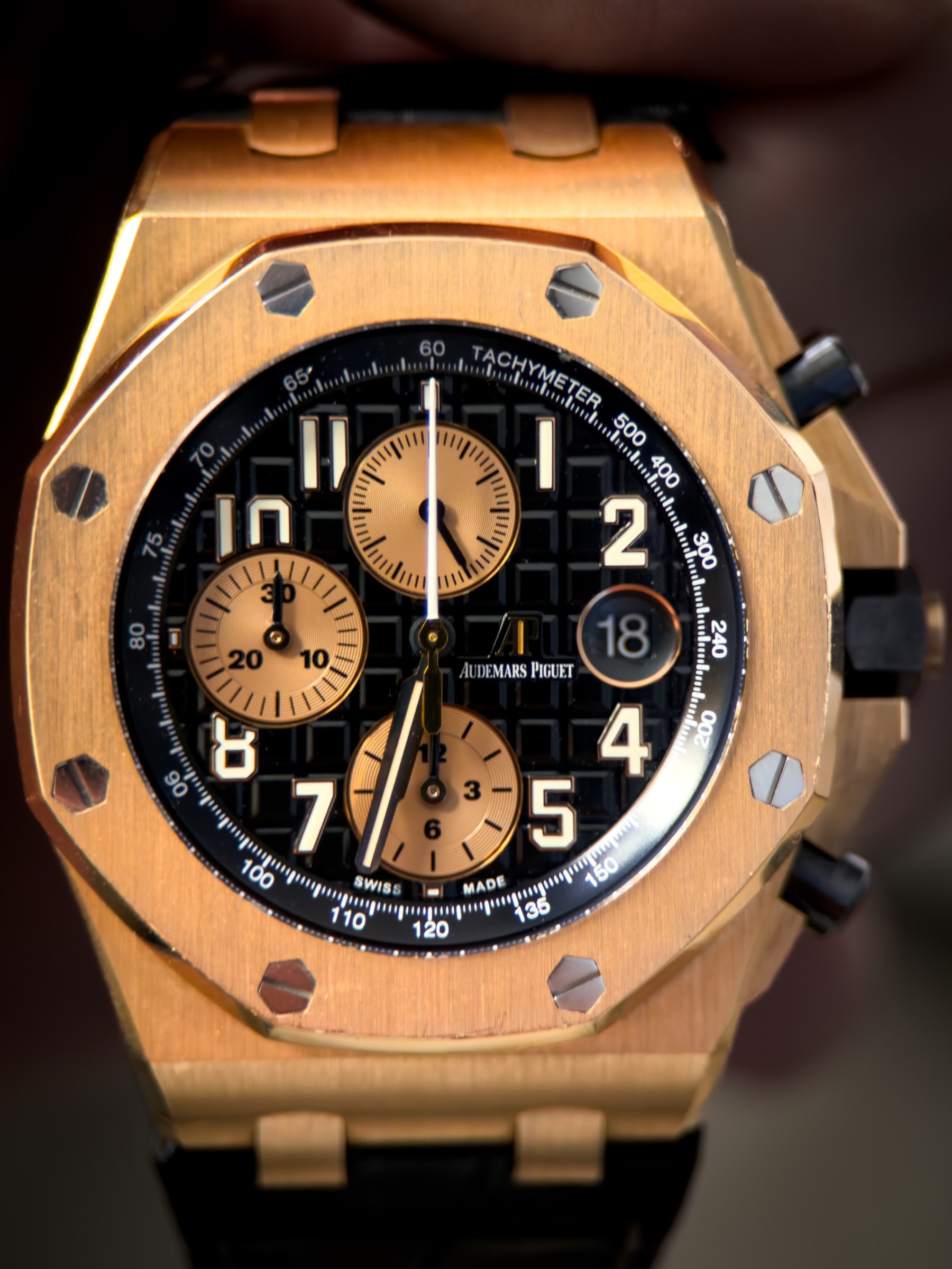 Audemars Piguet Royal Oak Offshore Chronograph 26470OR.OO.A002CR.02, wijzerplaat zwart